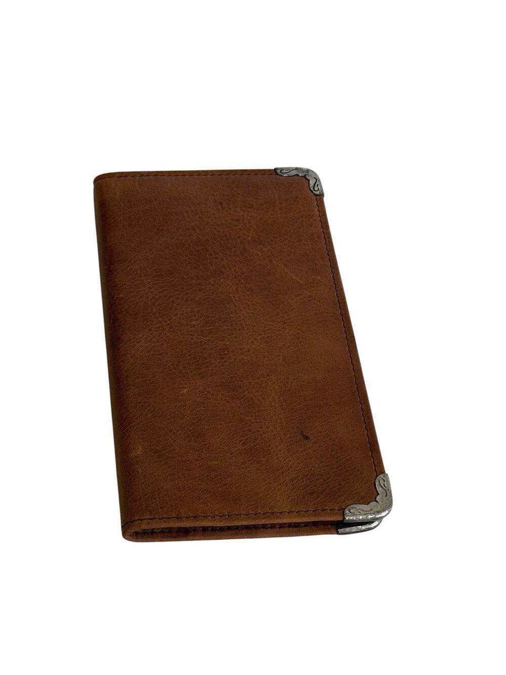 scully brown leather telephone address book